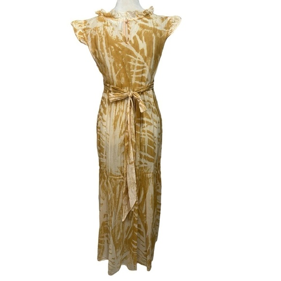 Amanda Bond Emma Dress Gold Leaf Hand Dyed One of a Kind Maxi Dress M/L - Picture 6 of 12